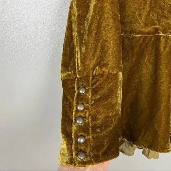 Free People Faye Velvet Jacket  Tobacco - Picture 4 of 8